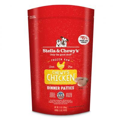Stella & Chewys Chicken Patties Frozen Raw Dog Food - OK Feed & Pet Supply