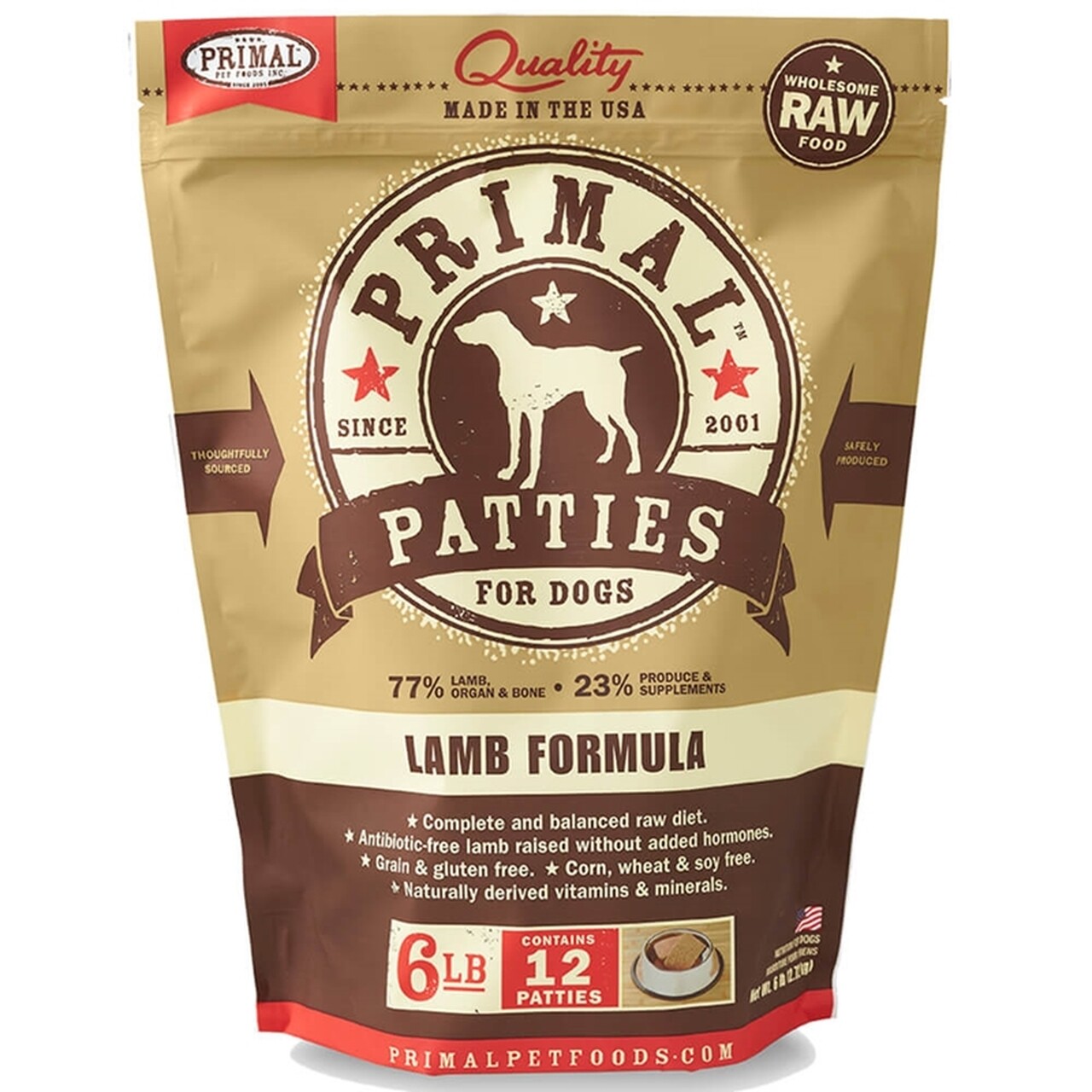 Primal Lamb Formula Frozen Raw Dog Food OK Feed & Pet Supply