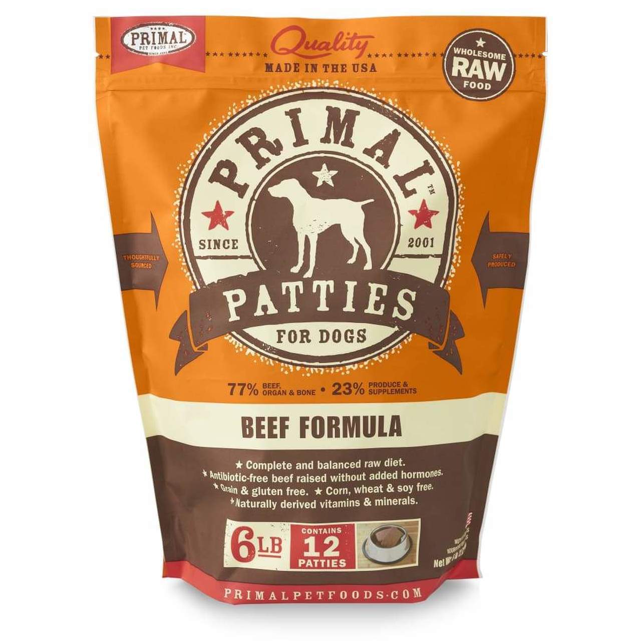 Primal Beef Formula Frozen Raw Dog Food OK Feed & Pet Supply
