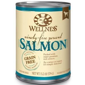Wellness 95 Percent Salmon Grain Free Wet Dog Food Mixer or Topper