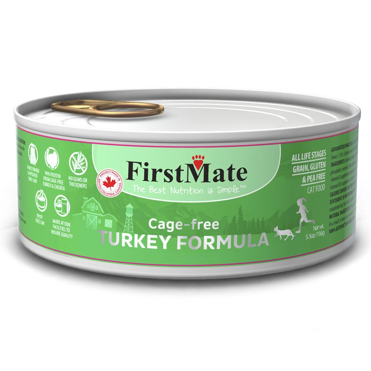FirstMate Cage Free Turkey Limited Ingredient Grain Free Wet Cat Food
